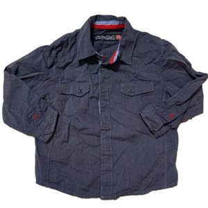 Sovereign Code Indigo Chambray Blue Long Sleeve Button Down Shirt Size 3T